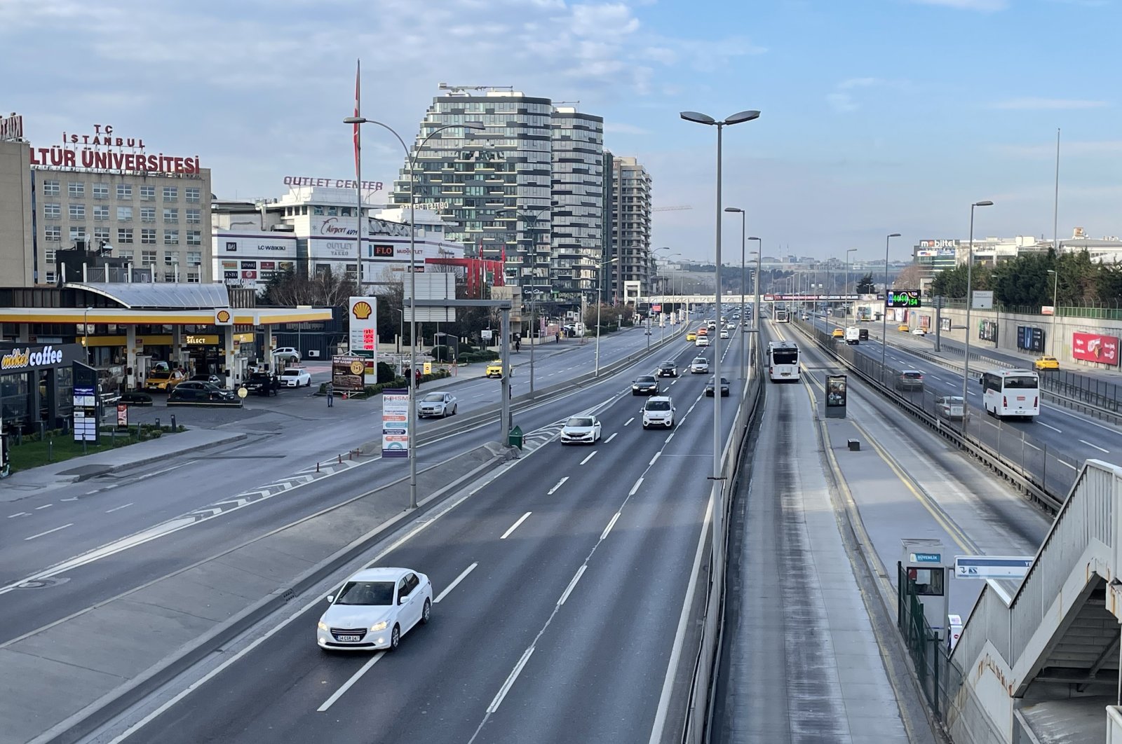 An aerial view from metro station of Bakırköy, Istanbul, Türkiye, Jan. 9, 2023. (DHA Photo)
