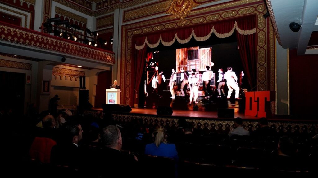 Turkish State Theaters manager Tamer Karadağlı announced the first-ever co-production between Turkish and Greek theaters, Ankara, Türkiye, Jan. 10, 2024. (IHA Photo)