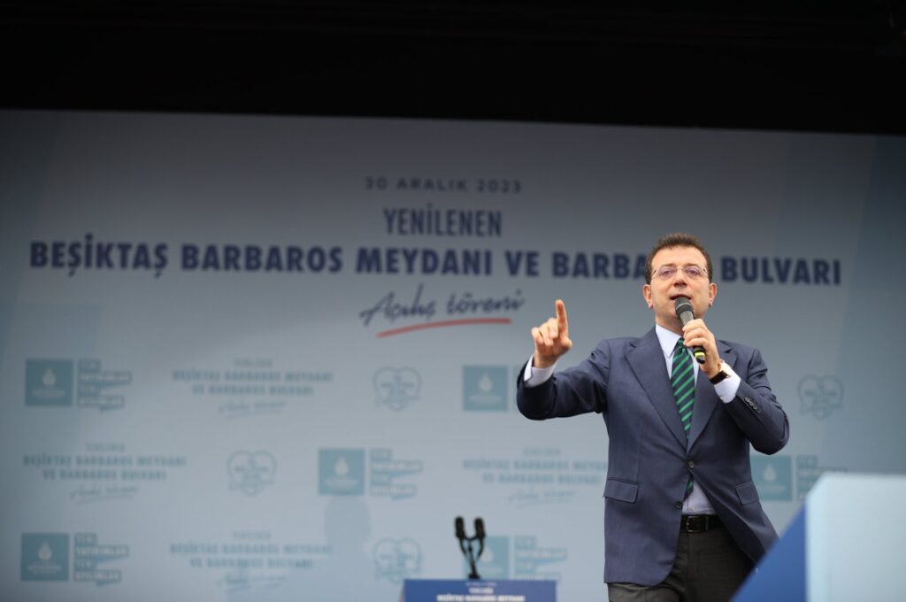 Istanbul Metropolitan Municipality Mayor Ekrem Imamoğlu is seen at an opening ceremony in Istanbul's Beşiktaş district, Türkiye, Dec. 30, 2023 (AA Photo)