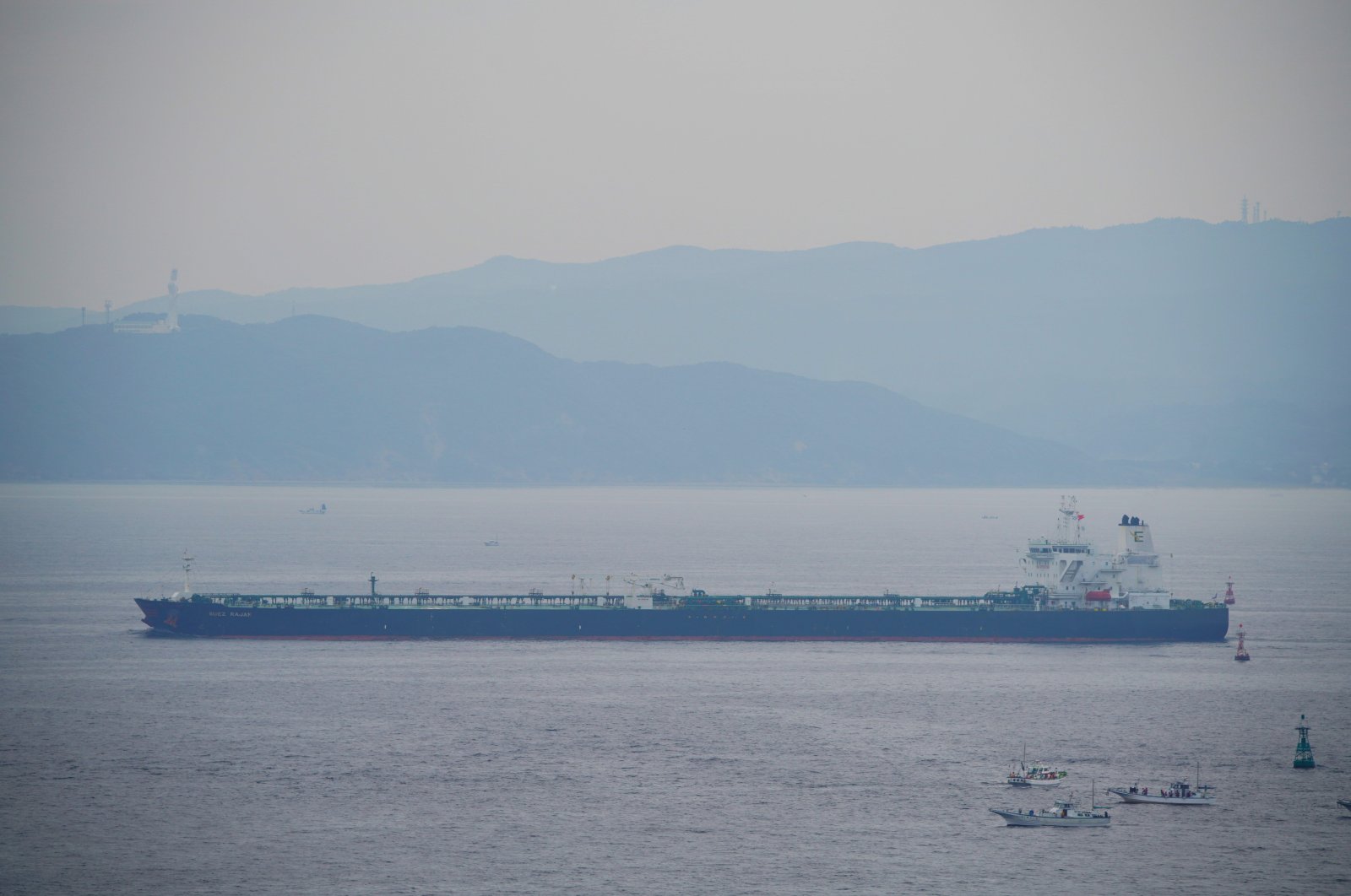 The St. Nikolas ship X1 oil tanker involved in the U.S.-Iran dispute in the Gulf of Oman is seen in Tokyo Bay, Japan, Oct. 4, 2020. (Reuters Photo)