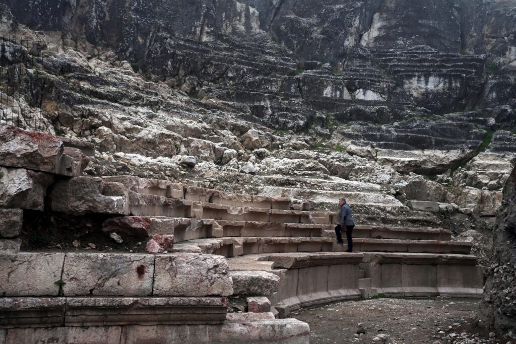 Zile Castle's excavation reveals a 3,000-year-old Roman theater, Tokat, Türkiye. (AA Photo)