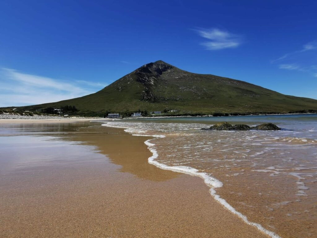 Silver Strand is located on the north coast of Achill Island near Dugort, an area that will look familiar to anyone who has seen "Banshees of Inisherin." (dpa Photo)