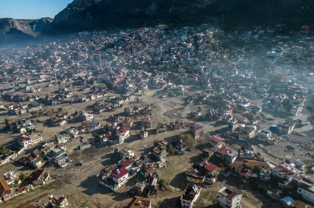 A general view of buildings damaged after major earthquakes in Hatay, southeastern Türkiye, Dec. 24, 2023. (AFP Photo)