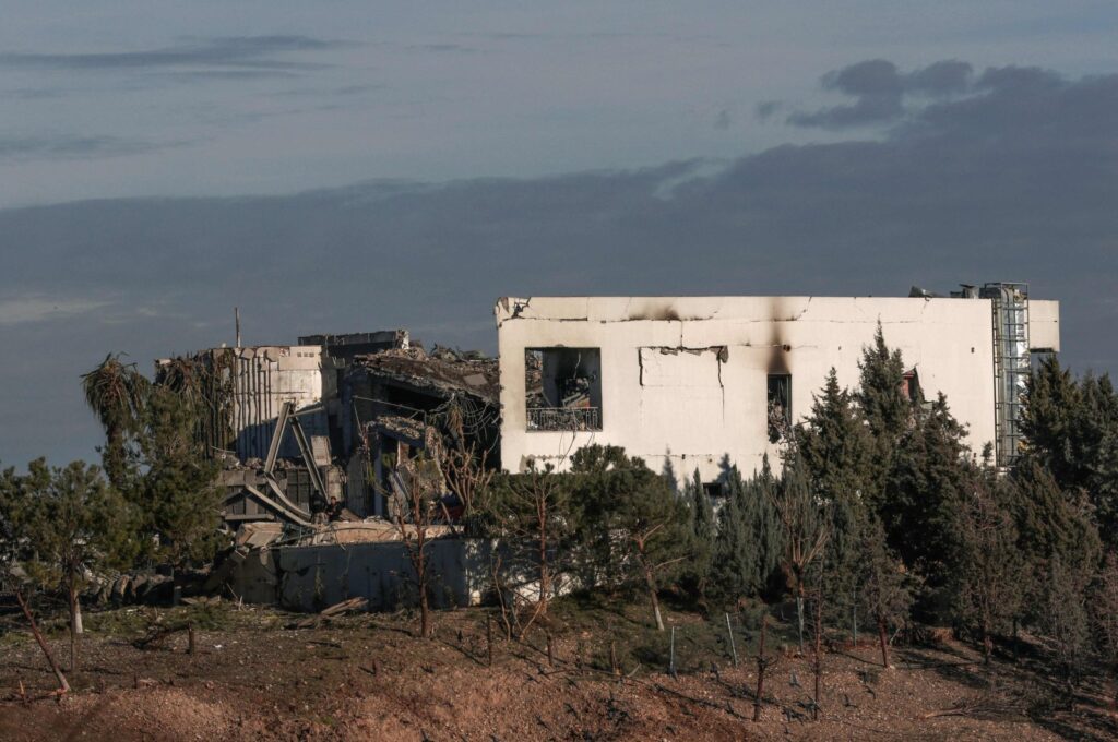 A picture shows a view of a damaged building following a missile strike launched by Iran's Revolutionary Guard Corps (IRGC), Irbil, Jan. 16, 2024. (AFP Photo)