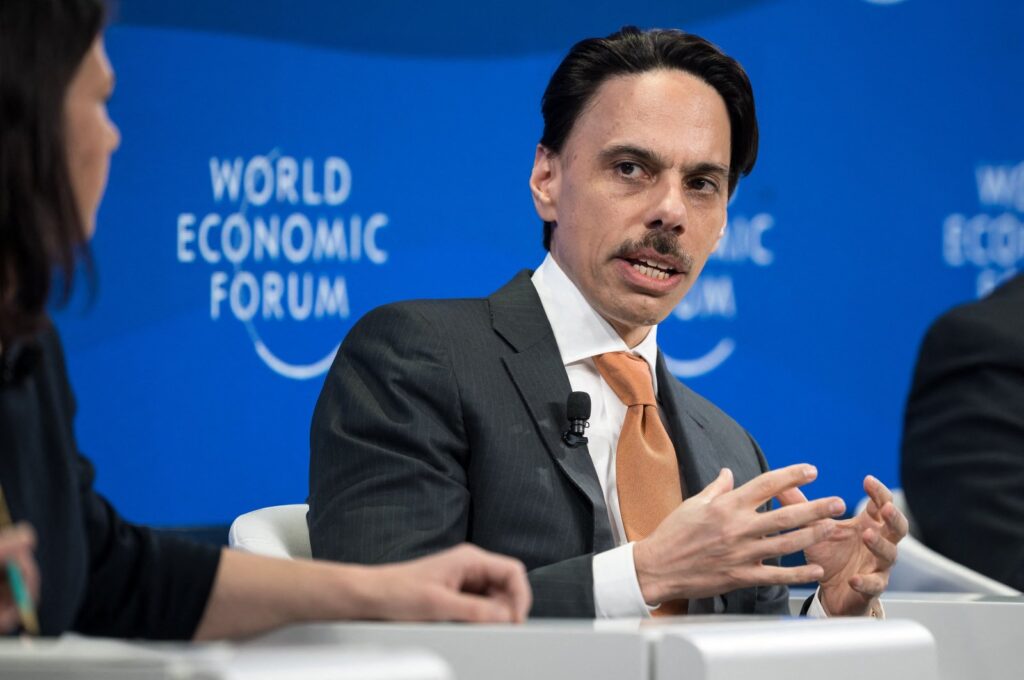 Saudi Arabia Foreign Minister Prince Faisal bin Farhan Al-Saud at a session at the World Economic Forum (WEF), Davos, Switzerland. (AFP Photo)