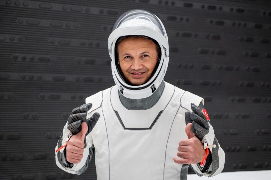 Türkiye's first space traveler Alper Gezeravcı completes his last "full rehearsals" before Ax-3 space mission launch. (AA Photo)