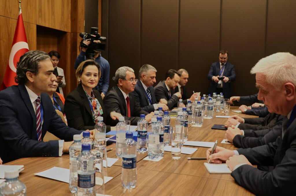 Deputy Foreign Minister Ahmet Yıldız (L) is seen at the Astana talks, Astana, Kazakhstan, Jan. 24, 2024 (AA Photo)