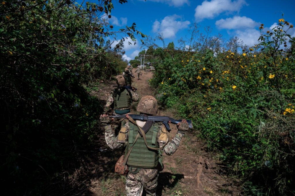 A group of pro-democracy rebels are seen in northern Shan State, Myanmar, Dec. 10, 2023. (AFP Photo)
