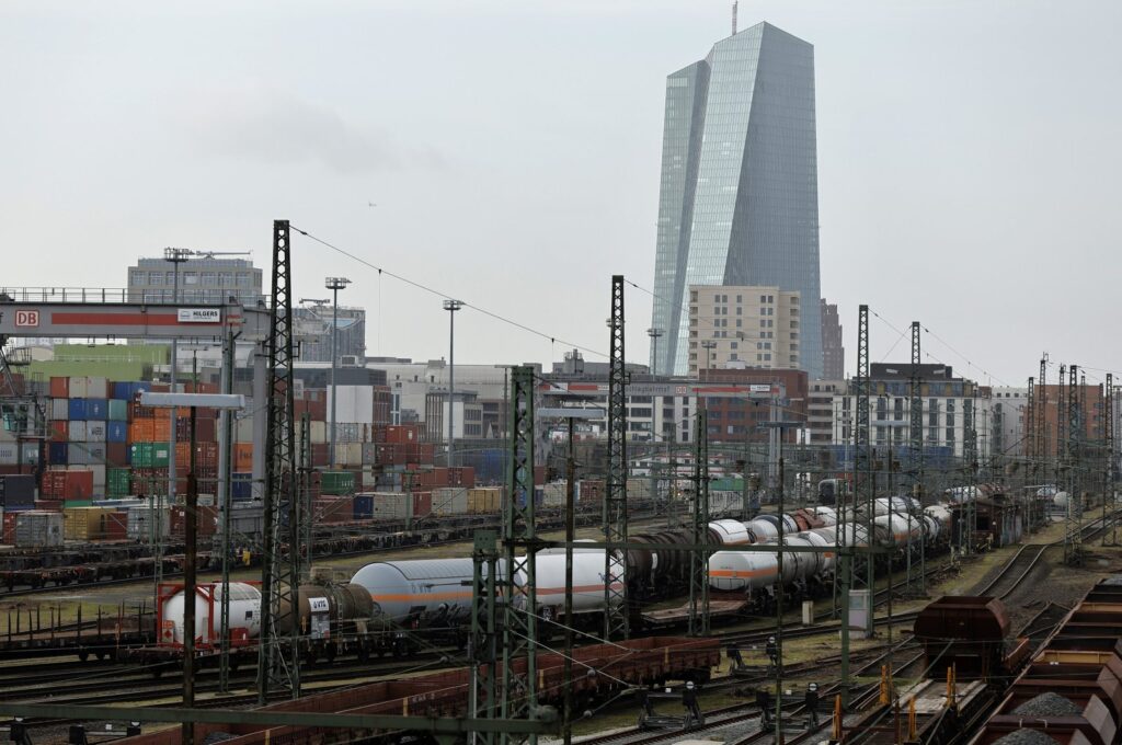 An exterior view of the European Central Bank (ECB) before a news conference following the meeting of the ECB Governing Council in Frankfurt am Main, Germany, Jan. 25, 2024. (EPA Photo)