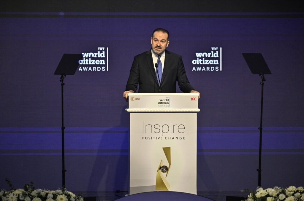 TRT Director-General Mehmet Zahid Sobacı speaks at the TRT World Citizen Awards on Jan. 19, 2024. (AA File Photo)