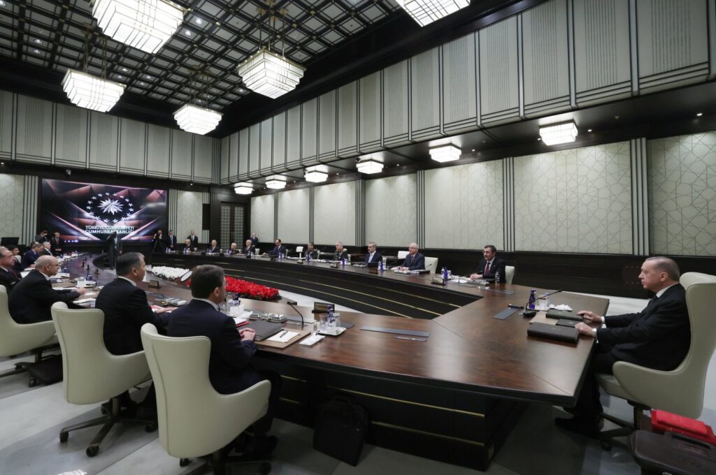 President Recep Tayyip Erdoğan chairs National Security Council (MGK) meeting in Ankara, Jan. 25, 2024. (AA Photo)