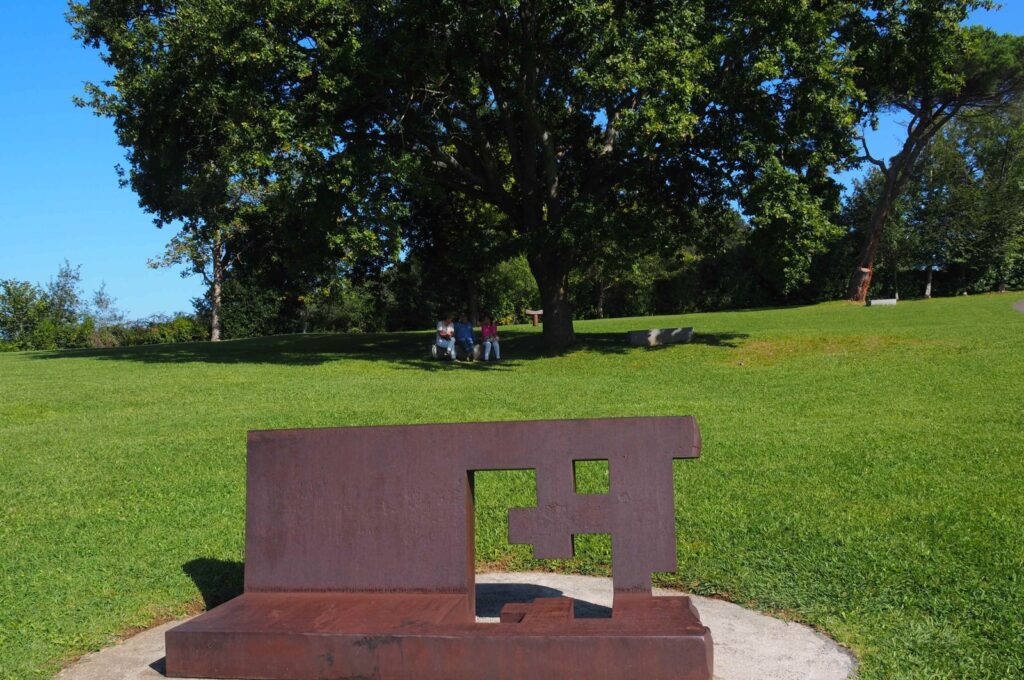 Chillida's sculptures are widely scattered around the artist's country estate in the Basque Country, San Sebastian, Spain. (dpa Photo)