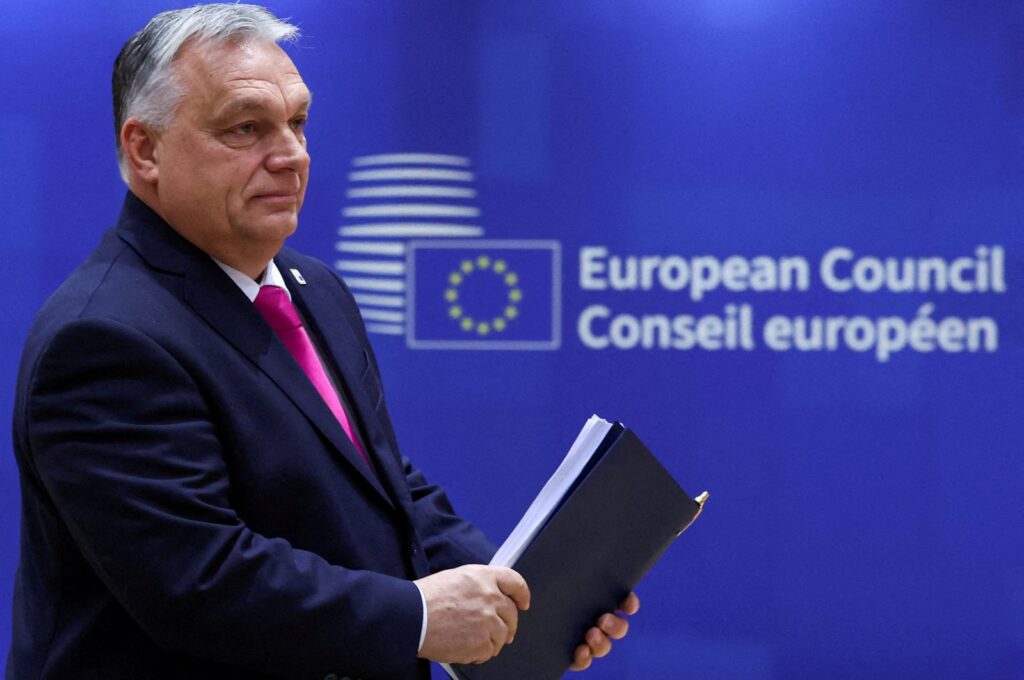 Hungary's Prime Minister Viktor Orban attends a European Union leaders summit, in Brussels, Belgium, Dec. 14, 2023. (Reuters Photo)