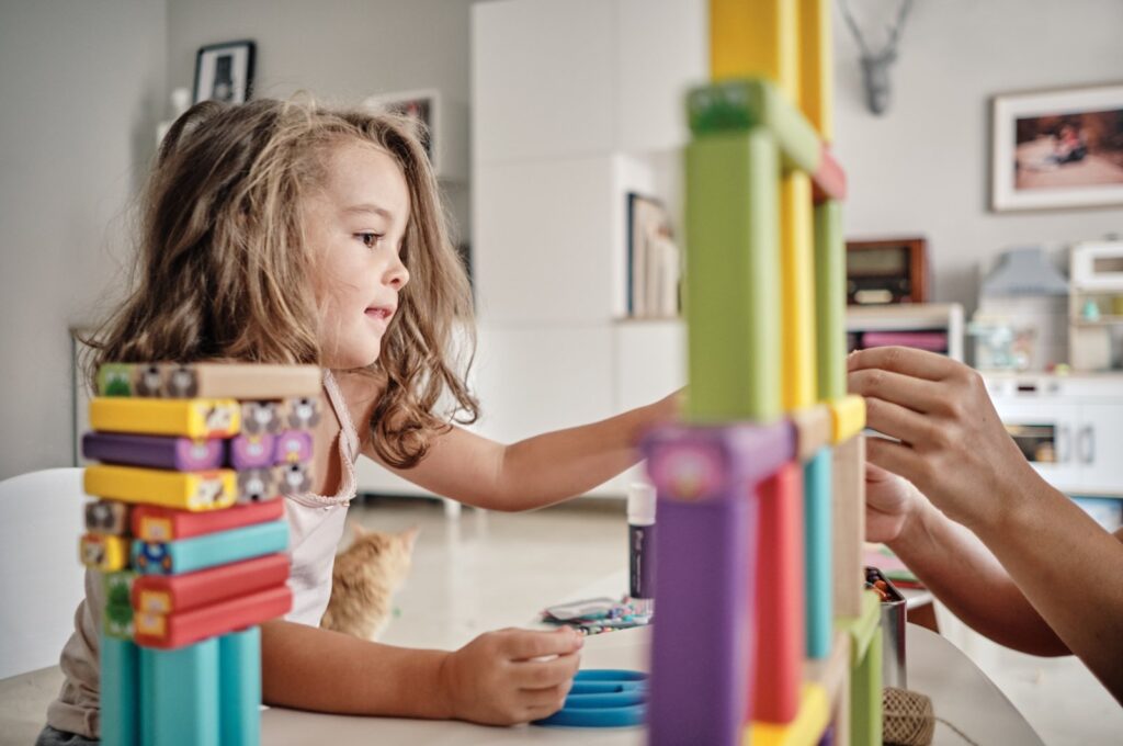 A child is seen playing with blocks, Jan. 30, 2024. (Getty Images)