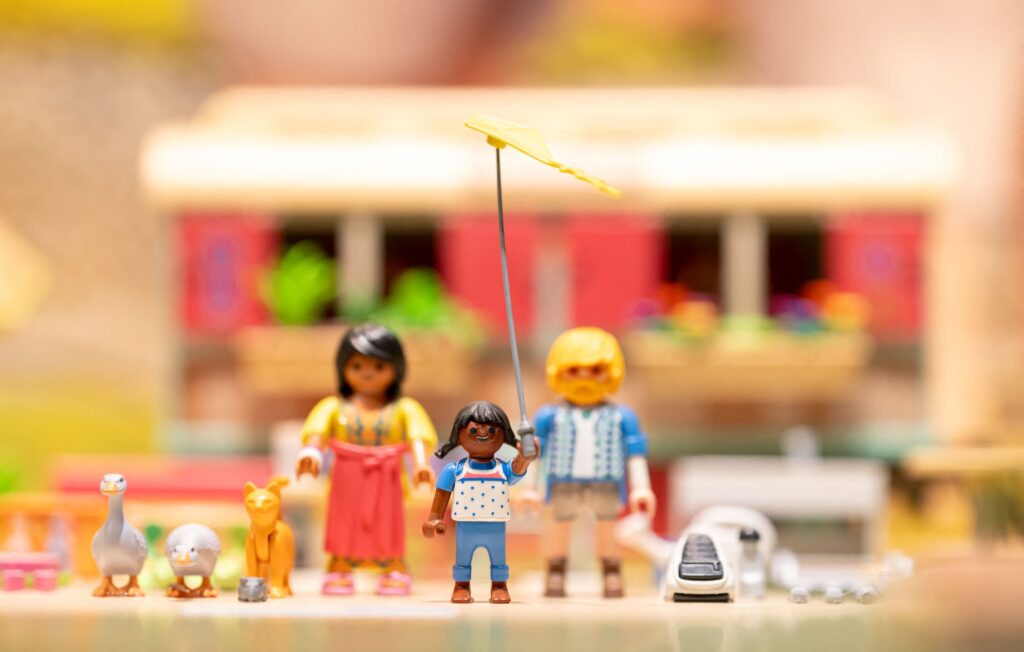 Playmobil figures of the "Country" series, which are produced from over 80% sustainable materials on average, are seen at the 73rd Toy Fair in Nuremberg, Germany, Jan 30, 2024. (AFP News)