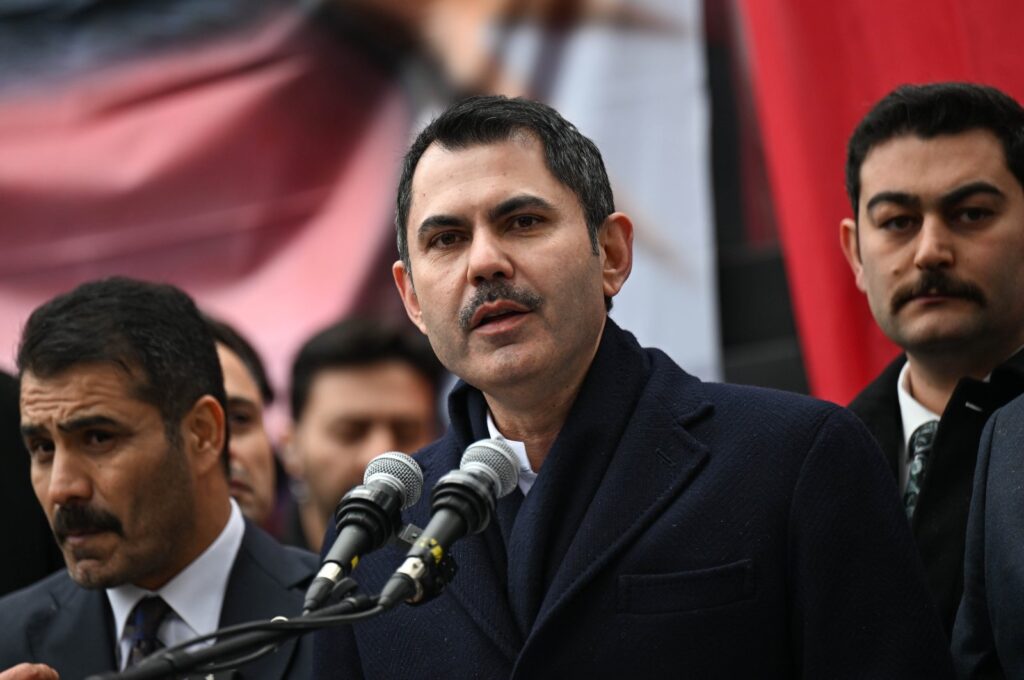 Ruling Justice and Development Party's (AK Party) mayoral candidate Murat Kurum speaks at an opening ceremony in Istanbul, Türkiye, Jan. 31, 2024. (AA Photo)