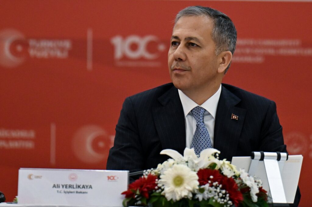 Interior Minister Ali Yerlikaya during a meeting in the capital Ankara, Türkiye, Jan. 11, 2024. (AA Photo)