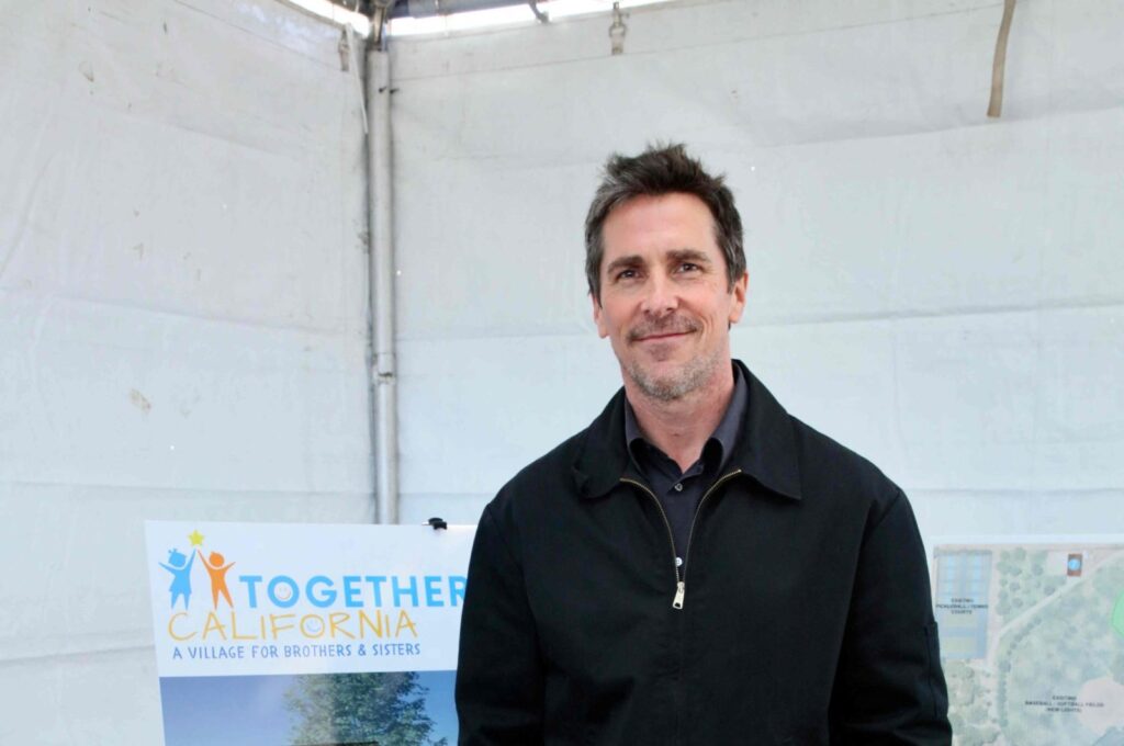 Christian Bale attends the "Together California's Foster Care Center Ground Breaking" event, California, U.S., Feb. 7, 2024. (Getty Images Photo)