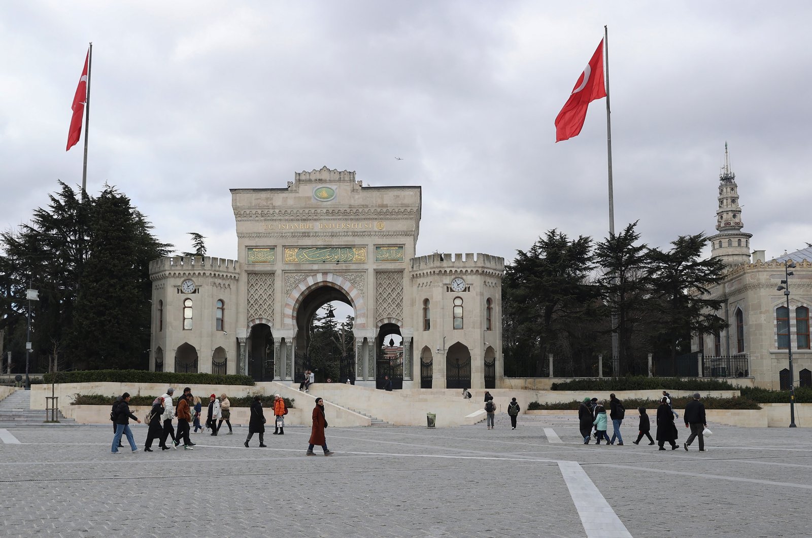 The main entrance of Istanbul University (IU) Beyazıt campus, Istanbul, Türkiye, Feb. 8, 2024. (AA Photo)