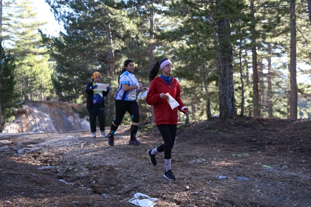 Turkish orienteers train in preparation of the European and World Championships, Antalya, Türkiye, Jan. 27, 2024. (AA Photo)