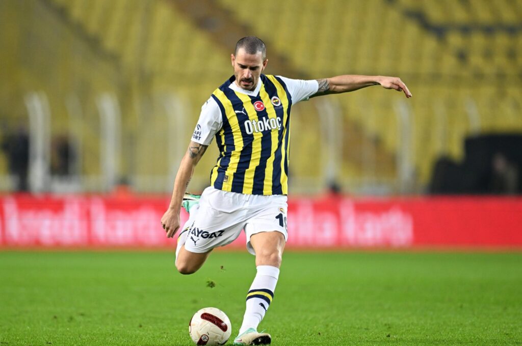 Fenerbahçe's Leonardo Bonucci in action during the Turkish Cup match against Adanaspor at the Ülker Stadium, Istanbul, Türkiye, Jan. 17, 2024. (AA Photo)