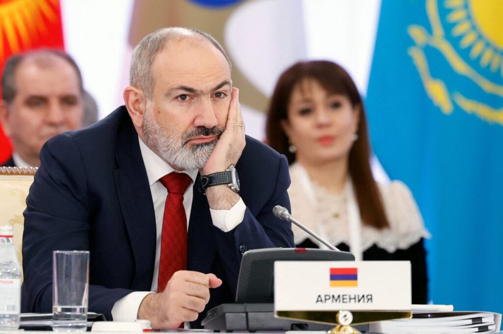 Armenian Prime Minister Nikol Pashinyan attends an event in Almaty, Kazakhstan, Feb. 2, 2024. (Reuters Photo)
