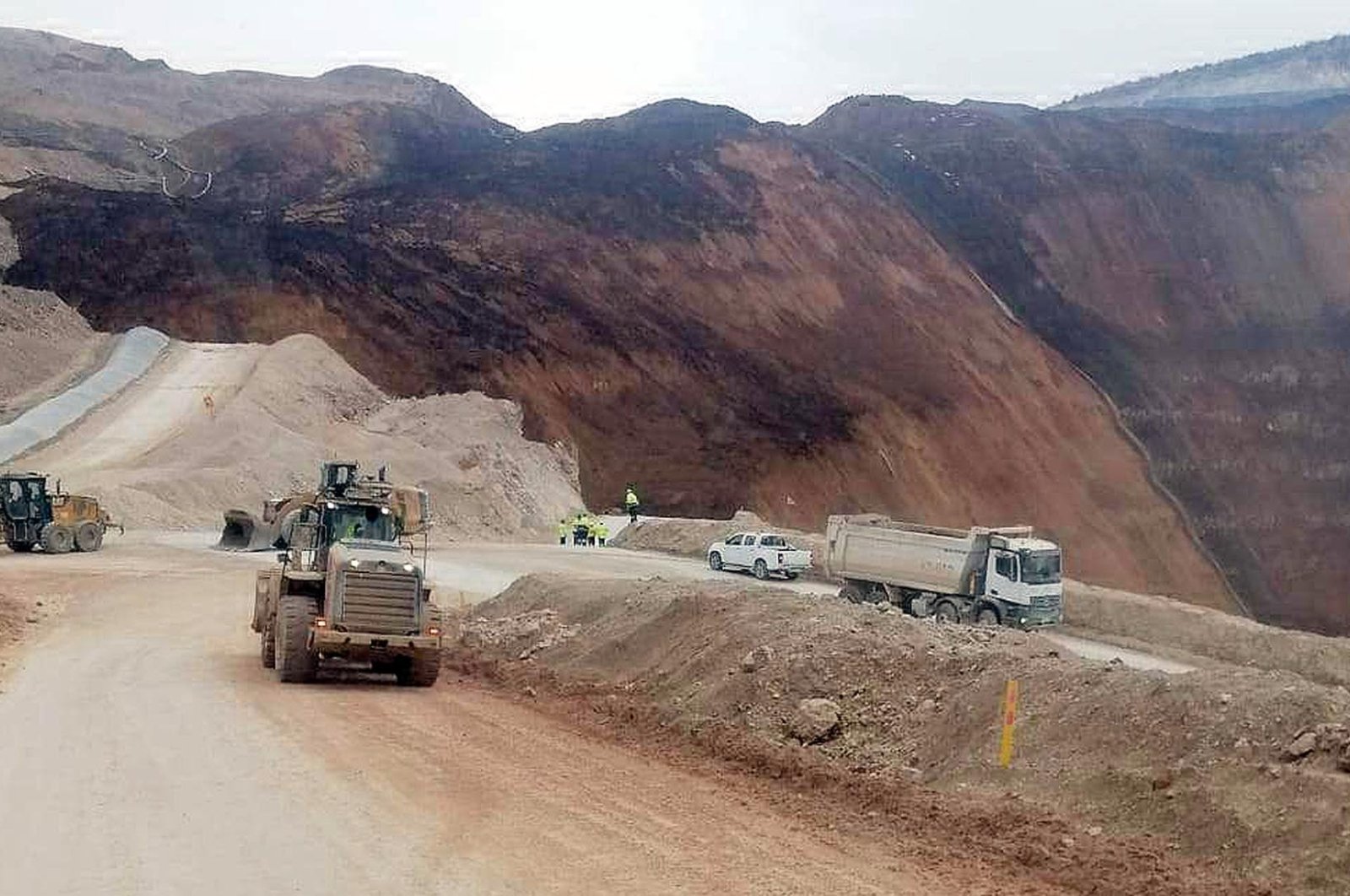 The mountainous area near the Çöpler mine in Erzincan, Feb. 13, 2024. (DHA Photo)
