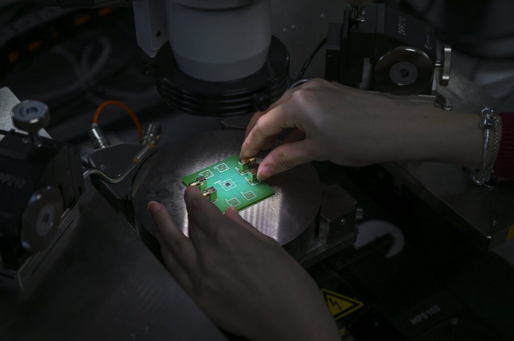 A fiber optic microphone designed in Middle East Technical University, Ankara, Türkiye, Feb. 9, 2024. (AA Photo)