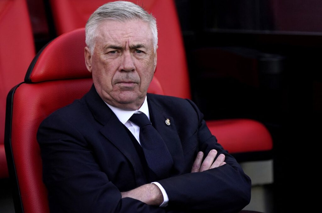 Real Madrid coach Carlo Ancelotti before a La Liga match against Vallecano, Madrid, Spain, Feb. 18, 2024. (Reuters Photo)