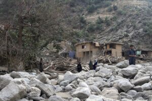 A file photo shows the site of a landslide in Nuristan province, east of Kabul, Afghanistan, July 31, 2021. (AP Photo)