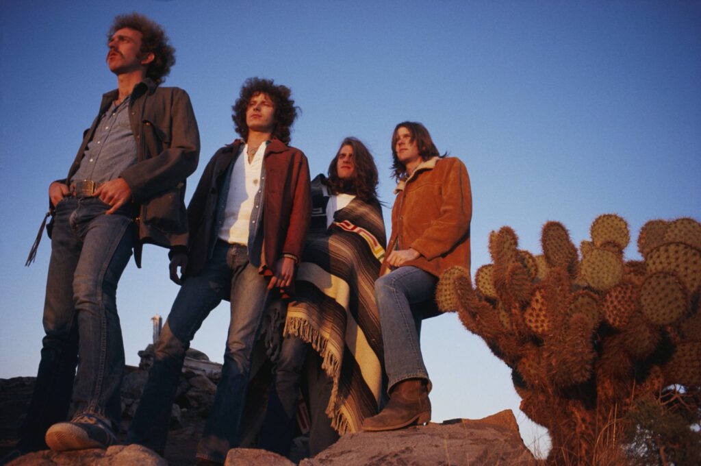 The Eagles were the most popular band of the '70s and their reunion tour in the nineties was also very successful (L-R) Bernie Leadon, Don Henley, Glenn Frey and Randy Meisner. (Getty Images Photo)