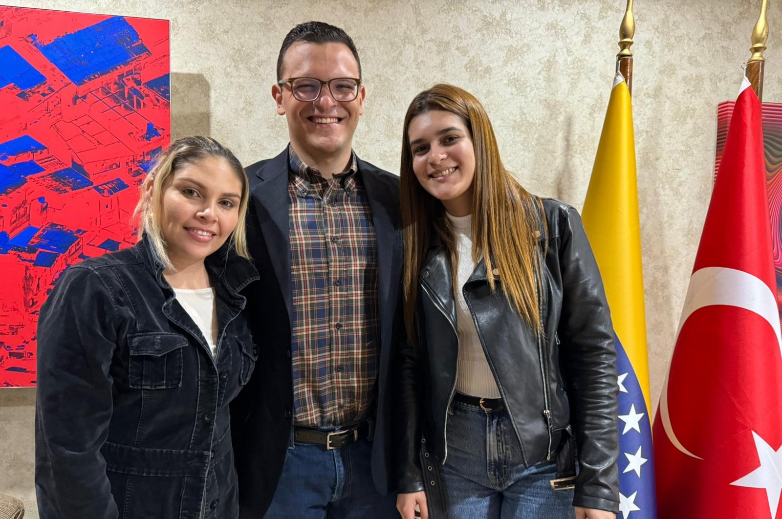 Young individuals residing in Venezuela are increasingly drawn to the Turkish language, spurred by the popularity of the Turkish TV series, Caracas, Venezuela, Feb. 21, 2024. (AA Photo)
