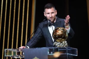 Lionel Messi attends the 67th Ballon D'Or Ceremony at Theatre Du Chatelet, Oct. 30, 2023. (Getty Images Photo)