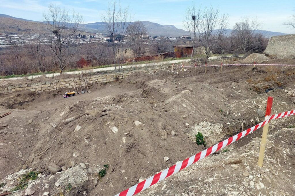 A recently discovered mass grave where victims of the Khojaly genocide are believed to be buried, Karabakh, Azerbaijan, Feb. 9, 2024. (AA Photo)