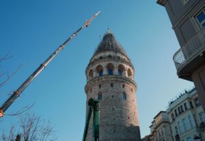 A view of the historic Galata Tower in Istanbul, Türkiye, Feb. 23, 2024. (AA Photo)