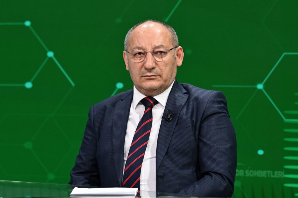 Turkish Weightlifting Federation President Talat Ünlü during an interview with Anadolu Agency (AA), Ankara, Türkiye, Feb. 22, 2024. (AA Photo)
