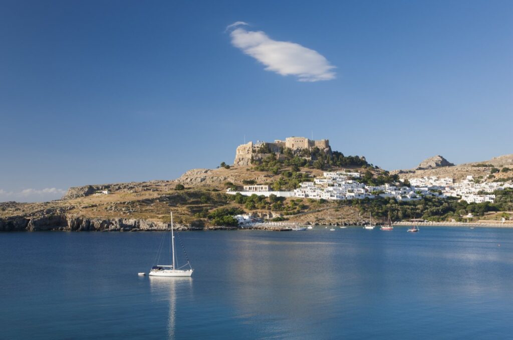 A picturesque village on the east coast of the Greek island of Rhodes, Jan. 9, 2015. (Getty Images Photo)