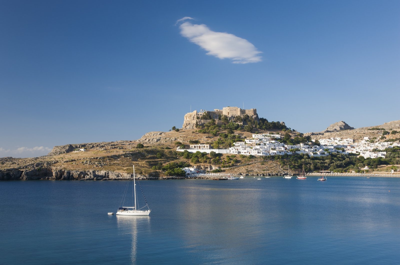 A picturesque village on the east coast of the Greek island of Rhodes, Jan. 9, 2015. (Getty Images Photo)