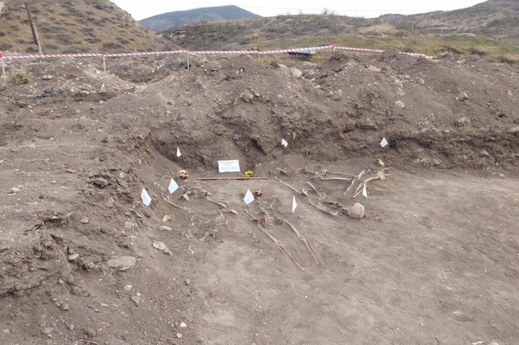 Mass grave in Khojaly, Azerbaijan, Feb. 23, 2024. (AA Photo)