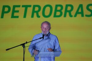 President of Brazil, Luiz Inacio Lula da Silva, participates in the launch of the "Petrobras Axis of Cultural Selection-Novos" program, at the Museum of Modern Art (MAM) of Rio de Janeiro, Brazil, Feb. 23, 2024.  (EPA Photo)