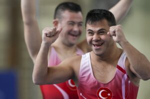 Turkish athletes with Down syndrome train ahead of the Trisome World Games, Antalya, Türkiye, Feb. 21, 2024. (AA Photo)