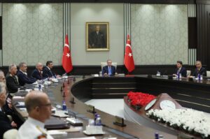 President Recep Tayyip Erdoğan chairs an MGK meeting, Ankara, Türkiye, Sept. 5, 2023. (İHA Photo)
