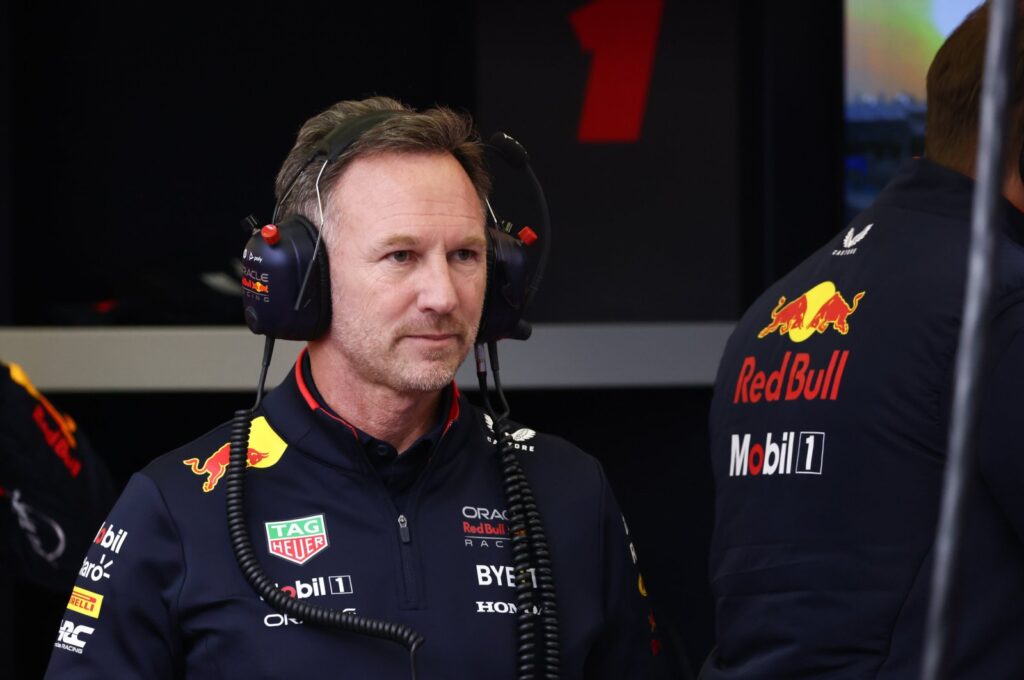 Red Bull chief Christian Horner during the practice before the Bahrain Grand Prix, Sakhir, Bahrain, March 2, 2024. (AA Photo)