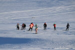 Young Turkish skiers train in the snowy mountains of the Eleşkirt district, Ağrı, Türkiye, Feb. 29, 2024. (AA Photo)