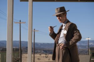 This image released by Universal Pictures shows Cillian Murphy in a scene from "Oppenheimer." (AP Photos)