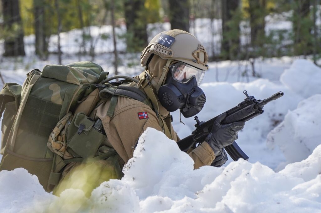 A Norwegian soldier is seen during NATO's Exercise Cold Response 2022, Rena, Norway, March 26, 2024. (Reuters Photo)