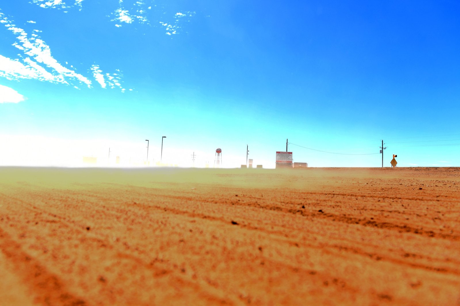 A view of the entrance of White Sands Missile Range where the Trinity test site is located, near White Sands, New Mexico, U.S., Feb. 21, 2024. (AFP Photo)