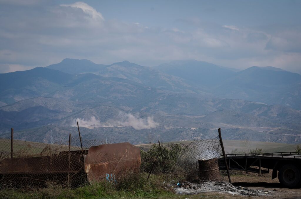 Smoke is seen from far in Kornidzor, Armenia, Sept. 30, 2024. (Reuters File Photo)