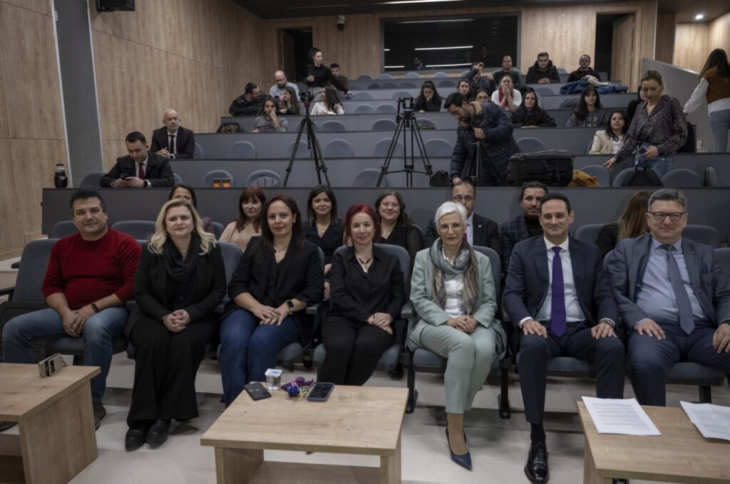 NÖROM experts pose for a group photo before a news conference in Ankara, March 8, 2024. (AA Photo)