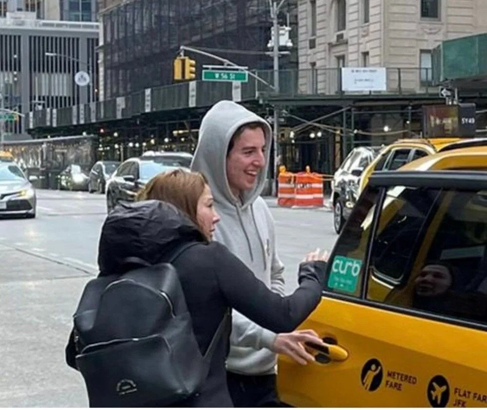 Eylem Tok and her son were spotted casually strolling the streets of New York, U.S., March 13, 2024. (IHA Photo)